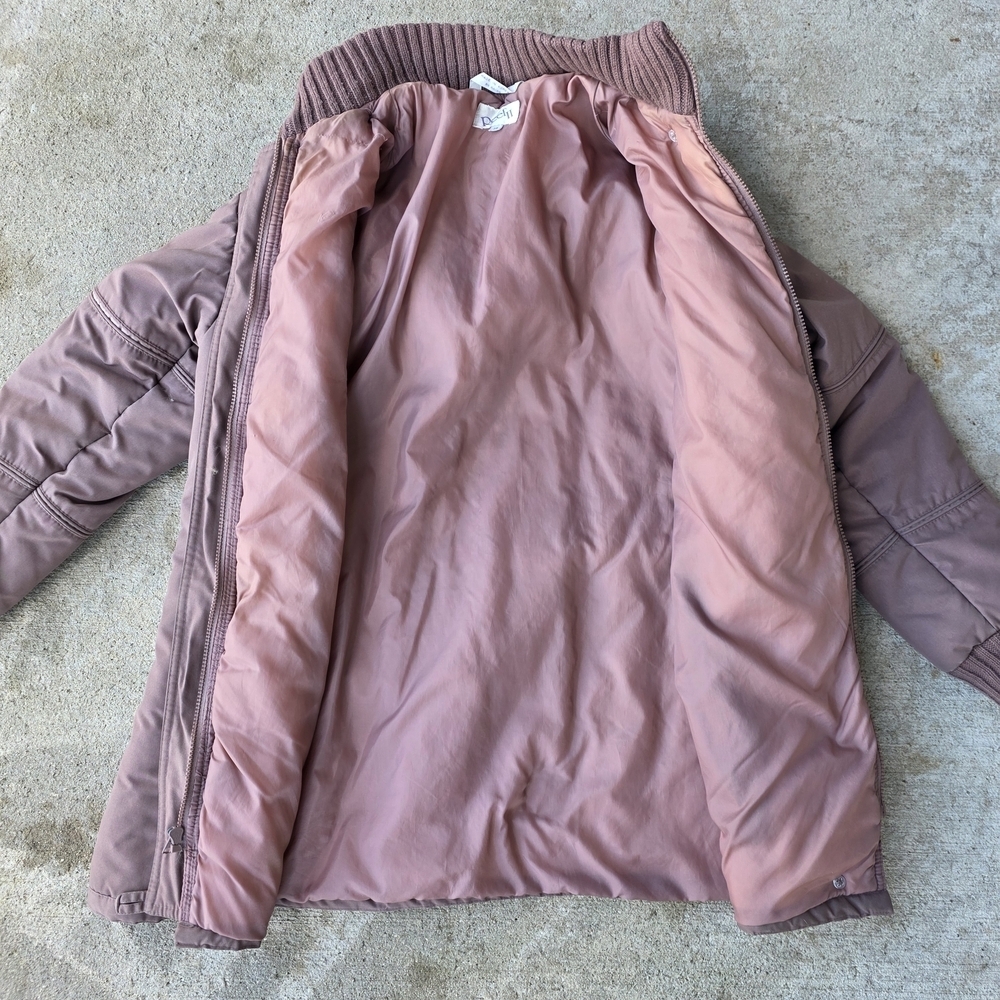 Vintage Reef II Mauve Long Hooded Winter Coat – Made in Korea – Size 14 - Picture 8 of 13